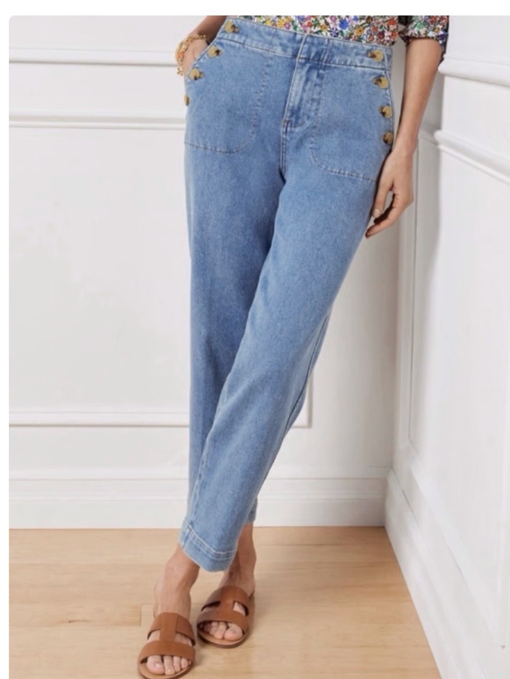 Talbots Light Wash Sailor Ankle Jean Sz. 12